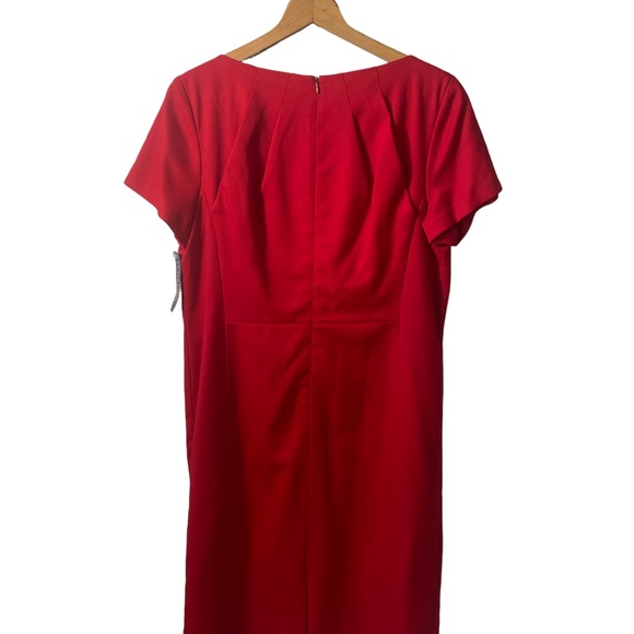 NWT Pendleton 100% virgin wool sheath dress and blazer set in size 14. RED - Picture 5 of 15
